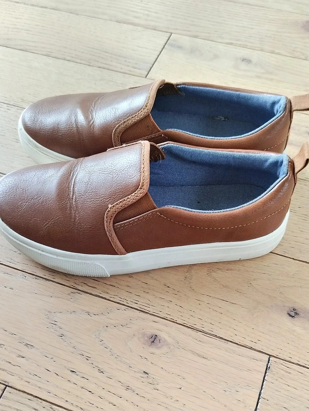 Cat & Jack Seth Slip-On Sneakers Brown & Blue